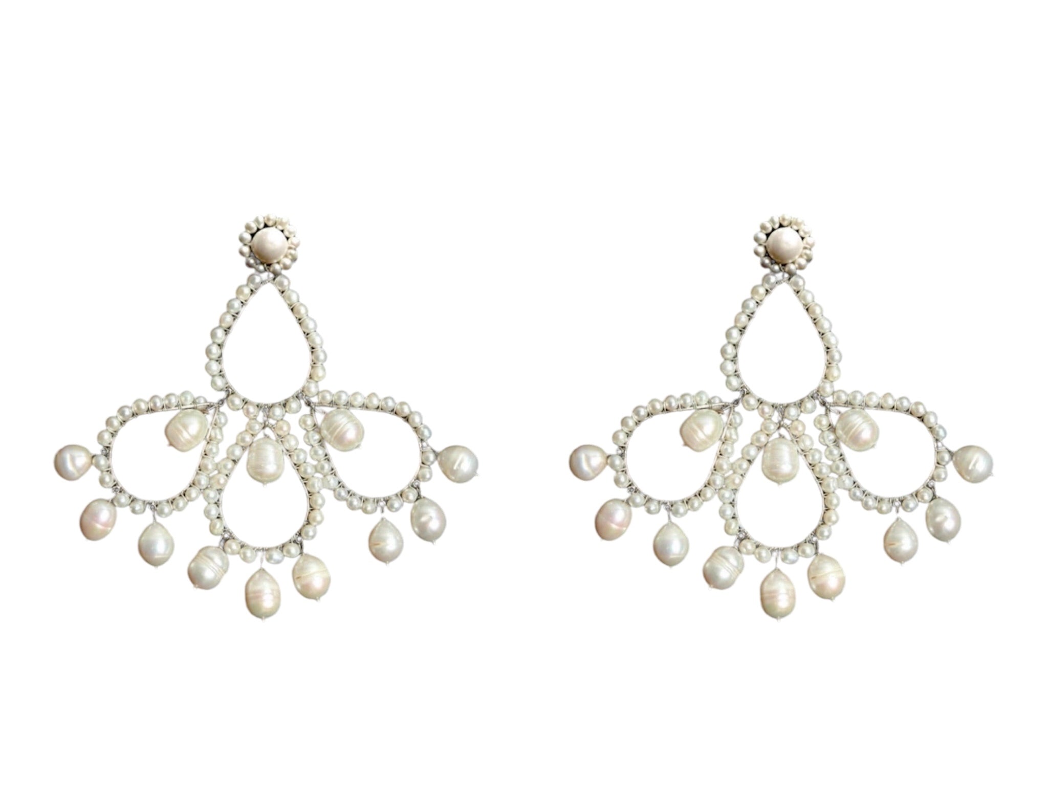 Chandelier Oversized Pearl Earrings