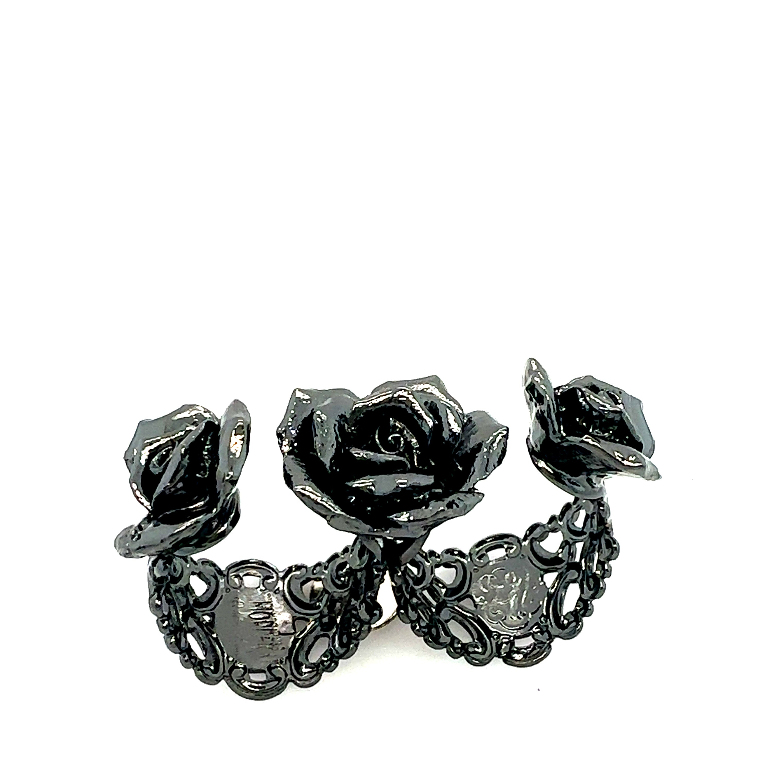 TRIPLE Rosey rosette RING