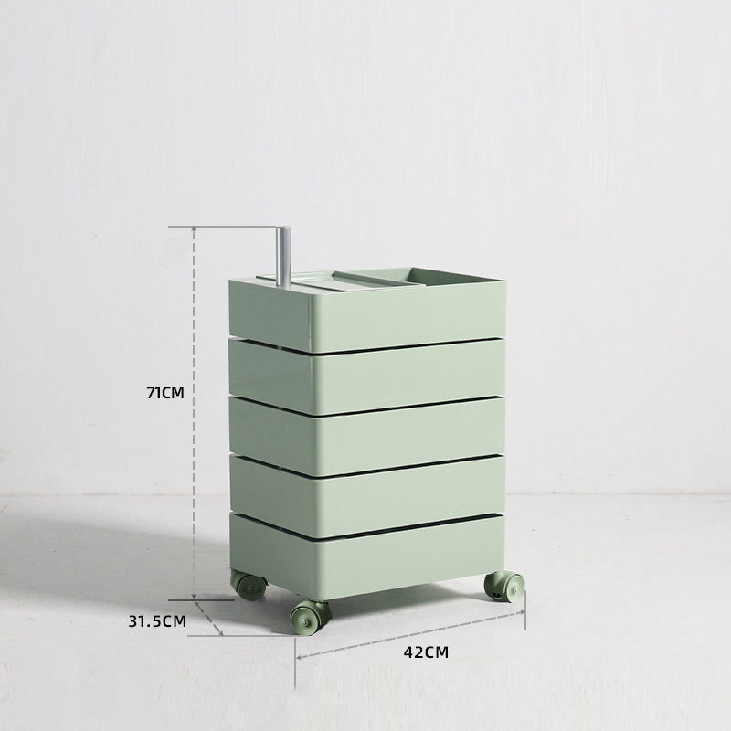 Multi-functional rotating storage cabinet 360 trolley movable storage