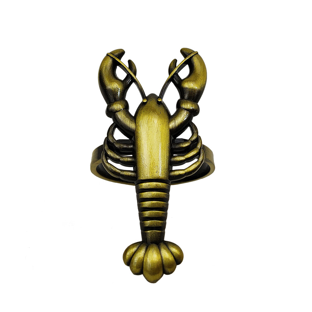 Gold Crustacean Napkin Ring Set