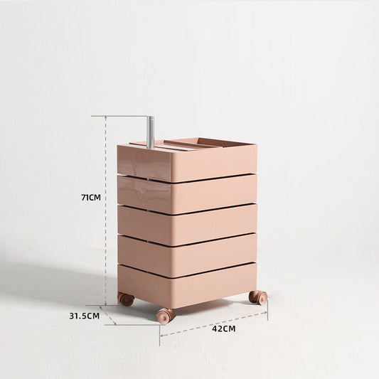 Multi-functional rotating storage cabinet 360 trolley movable storage