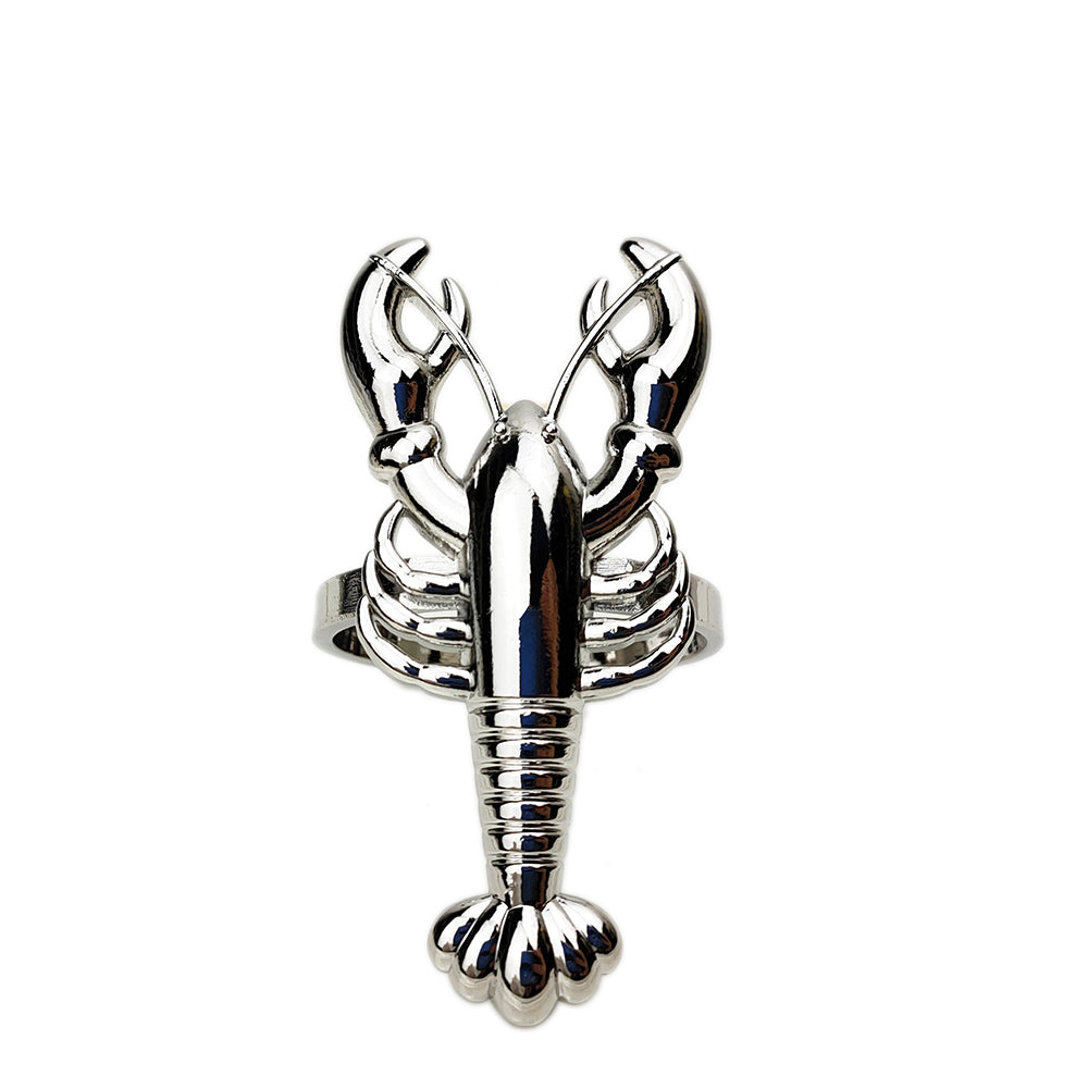 Silver Crustacean Napkin Ring Set