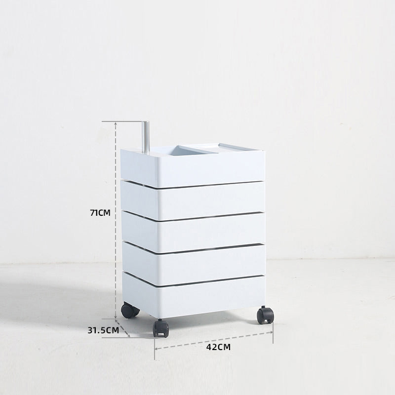 Multi-functional rotating storage cabinet 360 trolley movable storage