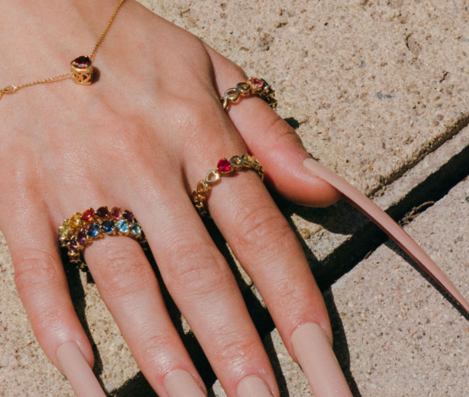 Ruby heart ring