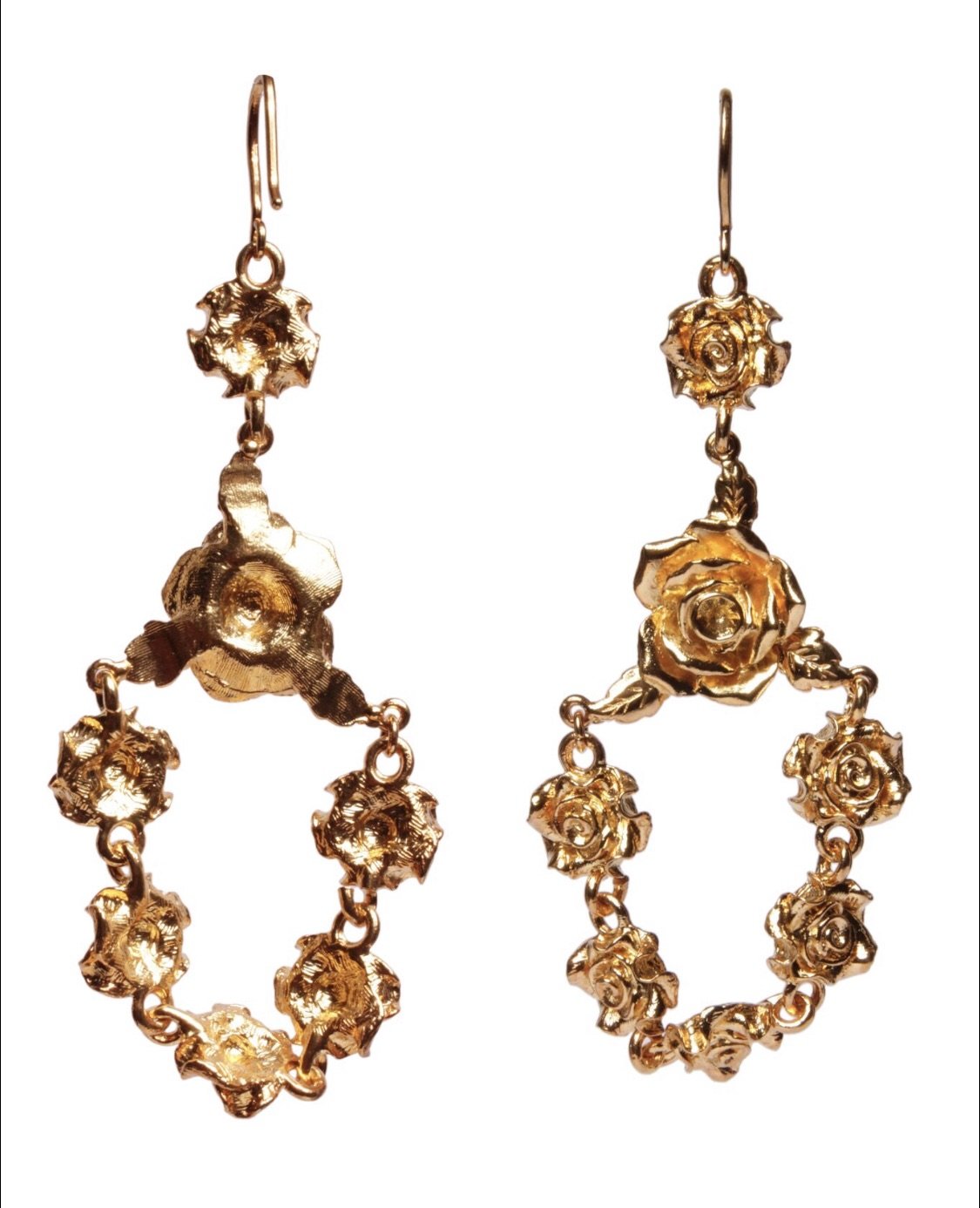 Rosette chandelier EARRINGS